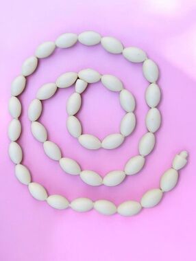 Antique Organic Bone Beaded Necklace